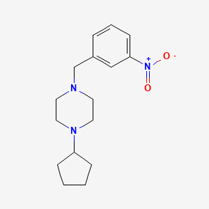 1-Cyclopentyl-4-(3-nitrobenzyl)piperazine