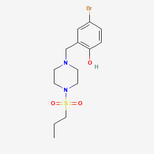 4-Bromo-2-{[4-(propylsulfonyl)piperazin-1-yl]methyl}phenol