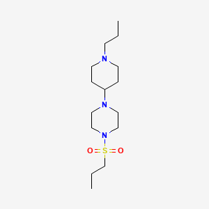 molecular formula C15H31N3O2S B10885277 1-(1-Propylpiperidin-4-yl)-4-(propylsulfonyl)piperazine 