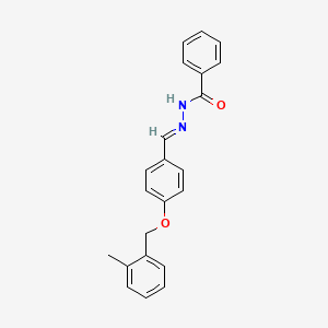 molecular formula C22H20N2O2 B10885296 N'-[(E)-{4-[(2-methylbenzyl)oxy]phenyl}methylidene]benzohydrazide 