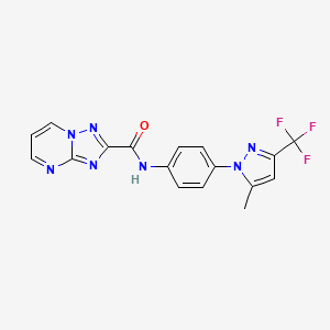 N-{4-[5-methyl-3-(trifluoromethyl)-1H-pyrazol-1-yl]phenyl}[1,2,4]triazolo[1,5-a]pyrimidine-2-carboxamide