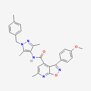 N-[3,5-dimethyl-1-(4-methylbenzyl)-1H-pyrazol-4-yl]-3-(4-methoxyphenyl)-6-methyl[1,2]oxazolo[5,4-b]pyridine-4-carboxamide