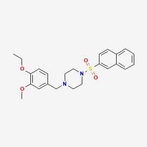 1-(4-Ethoxy-3-methoxybenzyl)-4-(naphthalen-2-ylsulfonyl)piperazine