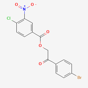 2-(4-Bromophenyl)-2-oxoethyl 4-chloro-3-nitrobenzoate