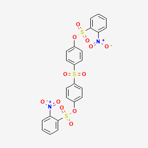 molecular formula C24H16N2O12S3 B10885340 Sulfonyldi-4,1-phenylene bis(2-nitrobenzenesulfonate) 