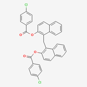 molecular formula C35H22Cl2O4 B10885348 Methanediyldinaphthalene-1,2-diyl bis(4-chlorobenzoate) 