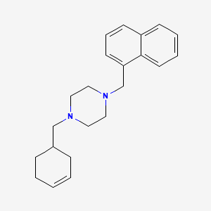 molecular formula C22H28N2 B10885364 1-(Cyclohex-3-en-1-ylmethyl)-4-(naphthalen-1-ylmethyl)piperazine 