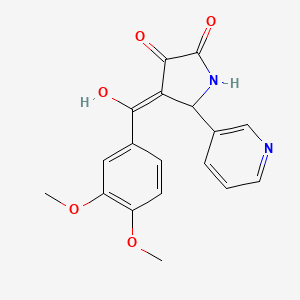 4-(3,4-dimethoxybenzoyl)-3-hydroxy-5-(3-pyridyl)-1,5-dihydro-2H-pyrrol-2-one