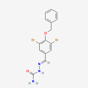 molecular formula C15H13Br2N3O2 B10885405 (2E)-2-[4-(benzyloxy)-3,5-dibromobenzylidene]hydrazinecarboxamide 