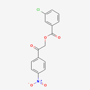 2-(4-Nitrophenyl)-2-oxoethyl 3-chlorobenzoate