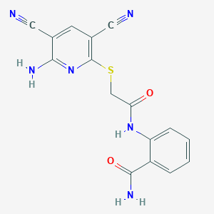 2-({[(6-Amino-3,5-dicyanopyridin-2-yl)sulfanyl]acetyl}amino)benzamide