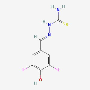 (2E)-2-(4-hydroxy-3,5-diiodobenzylidene)hydrazinecarbothioamide