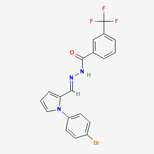 molecular formula C19H13BrF3N3O B10885445 N'-{(E)-[1-(4-bromophenyl)-1H-pyrrol-2-yl]methylidene}-3-(trifluoromethyl)benzohydrazide 