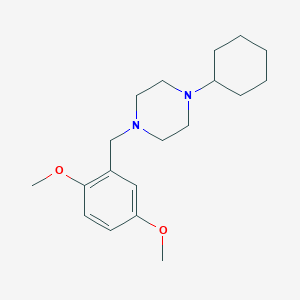 molecular formula C19H30N2O2 B10885455 1-Cyclohexyl-4-(2,5-dimethoxybenzyl)piperazine 