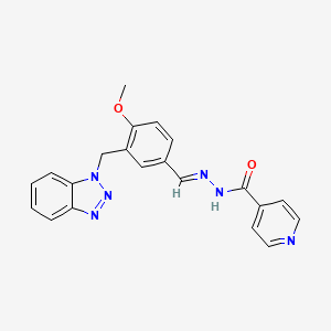 N'-{(E)-[3-(1H-benzotriazol-1-ylmethyl)-4-methoxyphenyl]methylidene}pyridine-4-carbohydrazide