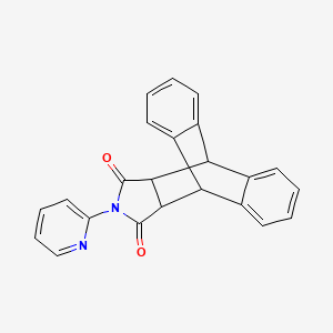 molecular formula C23H16N2O2 B10885485 17-(Pyridin-2-yl)-17-azapentacyclo[6.6.5.0~2,7~.0~9,14~.0~15,19~]nonadeca-2,4,6,9,11,13-hexaene-16,18-dione (non-preferred name) 