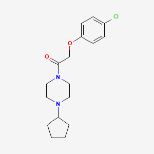 molecular formula C17H23ClN2O2 B10885524 2-(4-Chlorophenoxy)-1-(4-cyclopentylpiperazin-1-yl)ethanone 