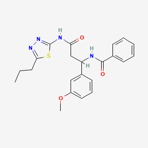 N-{1-(3-methoxyphenyl)-3-oxo-3-[(5-propyl-1,3,4-thiadiazol-2-yl)amino]propyl}benzamide