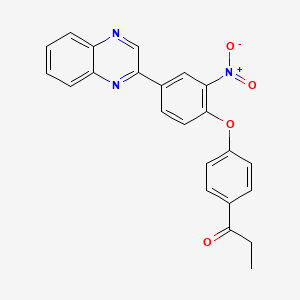 1-{4-[2-Nitro-4-(quinoxalin-2-yl)phenoxy]phenyl}propan-1-one