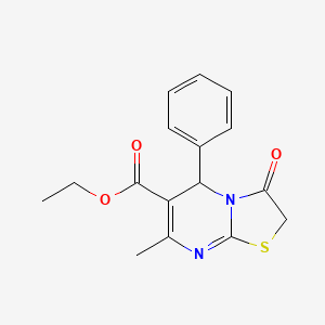 ethyl 7-methyl-3-oxo-5-phenyl-2,3-dihydro-5H-[1,3]thiazolo[3,2-a]pyrimidine-6-carboxylate