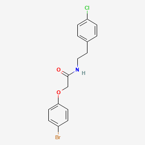 molecular formula C16H15BrClNO2 B10885571 2-(4-bromophenoxy)-N-[2-(4-chlorophenyl)ethyl]acetamide 