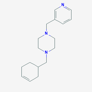 molecular formula C17H25N3 B10885588 1-(Cyclohex-3-en-1-ylmethyl)-4-(pyridin-3-ylmethyl)piperazine 