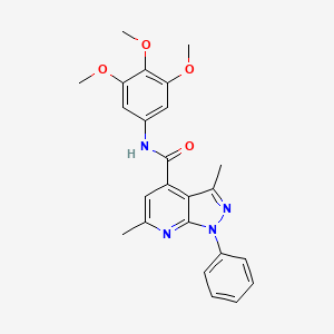 3,6-dimethyl-1-phenyl-N-(3,4,5-trimethoxyphenyl)-1H-pyrazolo[3,4-b]pyridine-4-carboxamide