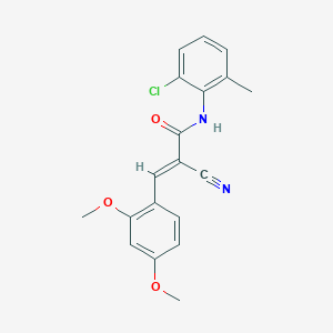 (2E)-N-(2-chloro-6-methylphenyl)-2-cyano-3-(2,4-dimethoxyphenyl)prop-2-enamide