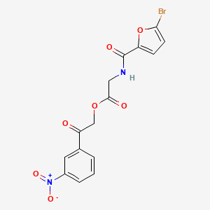 molecular formula C15H11BrN2O7 B10885625 [2-(3-Nitrophenyl)-2-oxoethyl] 2-[(5-bromofuran-2-carbonyl)amino]acetate 