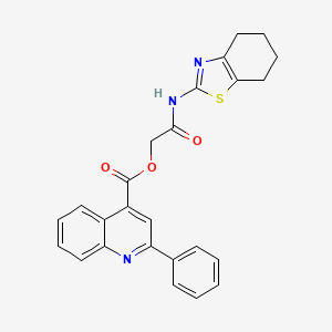 2-Oxo-2-(4,5,6,7-tetrahydro-1,3-benzothiazol-2-ylamino)ethyl 2-phenylquinoline-4-carboxylate