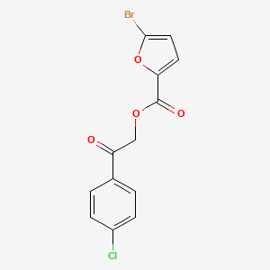 molecular formula C13H8BrClO4 B10885637 2-(4-Chlorophenyl)-2-oxoethyl 5-bromofuran-2-carboxylate 