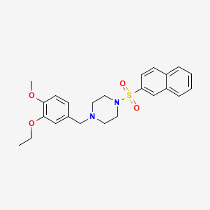 1-(3-Ethoxy-4-methoxybenzyl)-4-(naphthalen-2-ylsulfonyl)piperazine