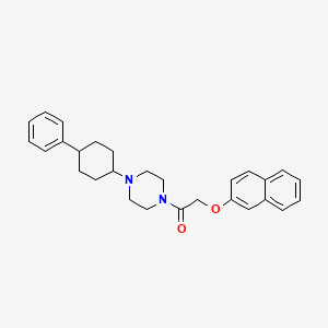 molecular formula C28H32N2O2 B10885651 2-(Naphthalen-2-yloxy)-1-[4-(4-phenylcyclohexyl)piperazin-1-yl]ethanone 