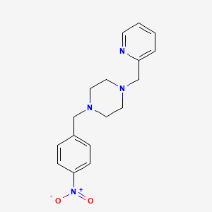 molecular formula C17H20N4O2 B10885665 1-(4-Nitrobenzyl)-4-(pyridin-2-ylmethyl)piperazine 