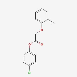 molecular formula C15H13ClO3 B10885671 Acetic acid, (2-methylphenoxy)-, 4-chlorophenyl ester CAS No. 62095-41-4