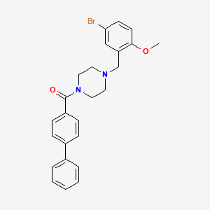 Biphenyl-4-yl[4-(5-bromo-2-methoxybenzyl)piperazin-1-yl]methanone