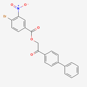 2-(Biphenyl-4-yl)-2-oxoethyl 4-bromo-3-nitrobenzoate