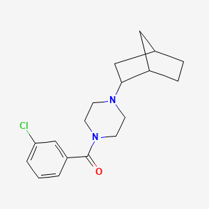 [4-(Bicyclo[2.2.1]hept-2-yl)piperazin-1-yl](3-chlorophenyl)methanone