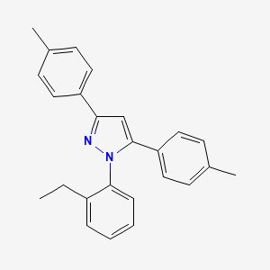 molecular formula C25H24N2 B10885715 1-(2-ethylphenyl)-3,5-bis(4-methylphenyl)-1H-pyrazole 