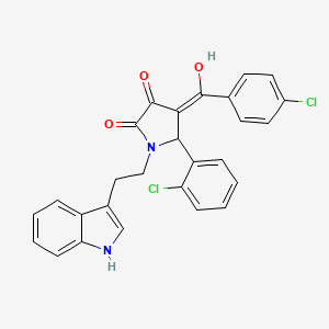 4-(4-chlorobenzoyl)-5-(2-chlorophenyl)-3-hydroxy-1-[2-(1H-indol-3-yl)ethyl]-1,5-dihydro-2H-pyrrol-2-one