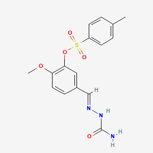 5-[(E)-(2-carbamoylhydrazinylidene)methyl]-2-methoxyphenyl 4-methylbenzenesulfonate