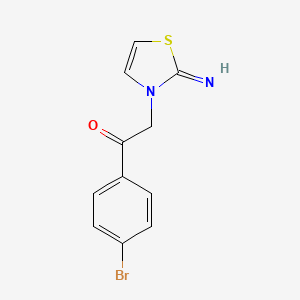 molecular formula C11H9BrN2OS B10885784 Ethanone, 1-(4-bromophenyl)-2-(2-imino-3(2H)-thiazolyl)- CAS No. 62284-52-0