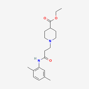 Ethyl 1-{3-[(2,5-dimethylphenyl)amino]-3-oxopropyl}piperidine-4-carboxylate