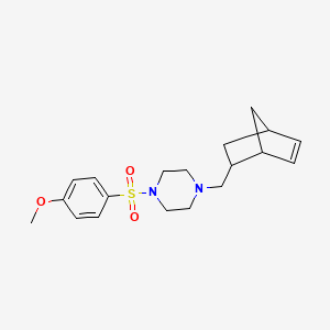 1-(Bicyclo[2.2.1]hept-5-en-2-ylmethyl)-4-[(4-methoxyphenyl)sulfonyl]piperazine