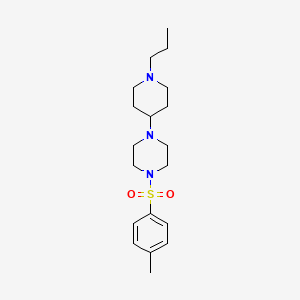 molecular formula C19H31N3O2S B10885846 1-[(4-Methylphenyl)sulfonyl]-4-(1-propylpiperidin-4-yl)piperazine 