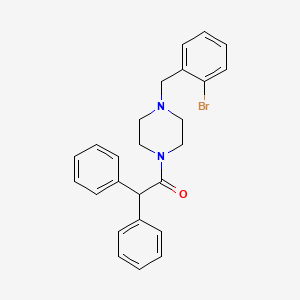 molecular formula C25H25BrN2O B10885854 1-[4-(2-Bromobenzyl)piperazin-1-yl]-2,2-diphenylethanone 