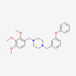 1-[(3-Phenoxyphenyl)methyl]-4-[(2,3,4-trimethoxyphenyl)methyl]piperazine