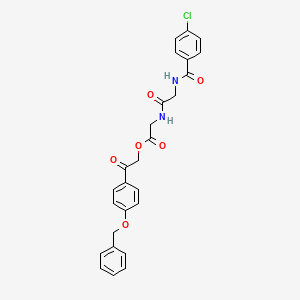 2-[4-(benzyloxy)phenyl]-2-oxoethyl N-[(4-chlorophenyl)carbonyl]glycylglycinate