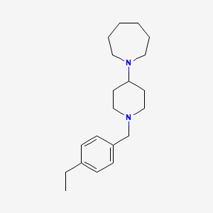 molecular formula C20H32N2 B10885867 1-[1-(4-Ethylbenzyl)piperidin-4-yl]azepane 