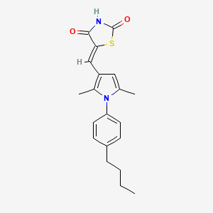 (5Z)-5-{[1-(4-butylphenyl)-2,5-dimethyl-1H-pyrrol-3-yl]methylidene}-1,3-thiazolidine-2,4-dione